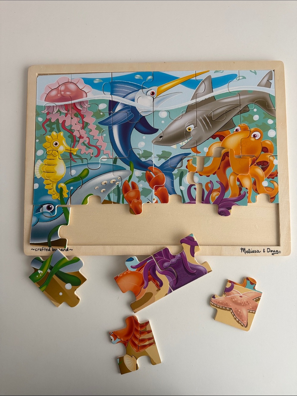 Melissa & Doug - Under The Sea - Wooden Jigsaw Puzzle - Kid - Animal - Ocean